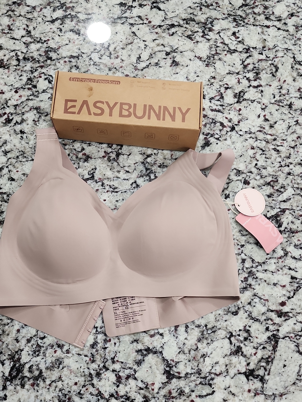 Easybunny Minimizer Full Coverage Bra. XL. Dusty Pink Color